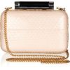 Diane Von Furstenberg Tonda Watersnake Box Clutch in Beige (pink) - Lyst