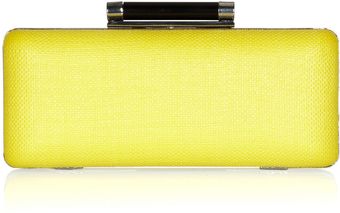 Diane Von Furstenberg Tonda Woven Raffia-effect Box Clutch - Lyst
