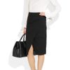 Donna Karan New York Chiseled Scissor Stretch Linenblend Skirt in Black - Lyst
