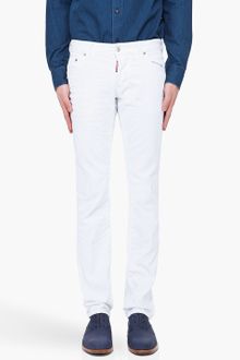 DSquared2 White Paint Marked Jeans - Lyst