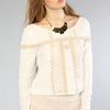 Free People The Pieced Lace Top in Beige - Lyst