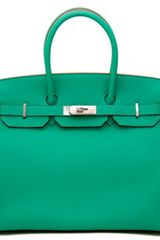 Hermes 35cm Menthe Clemence Birkin