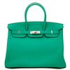 Hermes 35cm Menthe Clemence Birkin in Green - Lyst