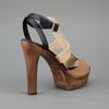 Jimmy Choo Block Colour Sandal in Brown - Lyst