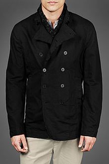 John Varvatos Raw Edge Double Breasted Jacket - Lyst