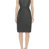 Matthew Williamson Silk Linen Tailoring Shift Dress Longer Length in Black - Lyst