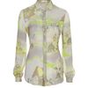 Matthew Williamson Kyoto Chiffon Pintuck Blouse in Yellow (grey) - Lyst