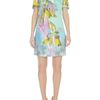 Matthew Williamson Iris Silk Twisted Shift Dress in Green (mint) - Lyst