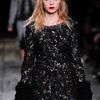 Nina Ricci Fall 2012 Lace Inset Ruffle Cuff Dress in Black - Lyst