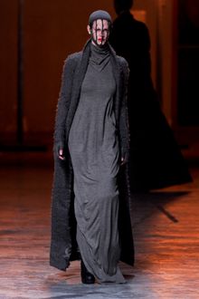 Rick Owens Fall 2012 Gray Turtleneck Maxi Dress - Lyst