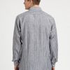 Saks Fifth Avenue Men's Collection Striped Linen Shirt in Gray for Men (cranberry) - Lyst