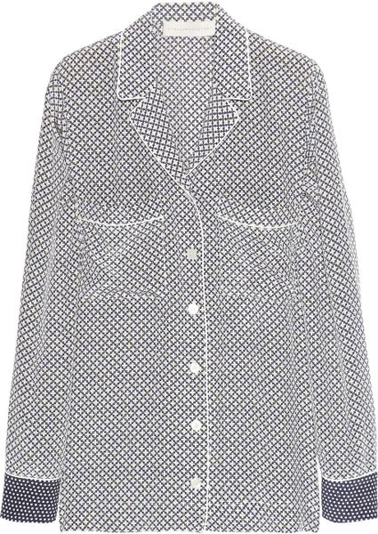 Stella Mccartney Goodwin Printed Silk Shirt in Gray (ink) - Lyst