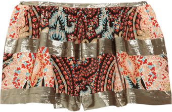 Thakoon Printed Cotton Crepe De Chine Shorts - Lyst