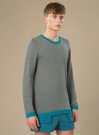 Topman Tmd Jacquard Paisley Jumper* - Lyst