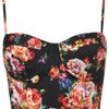 Topshop Fluro Floral Print Corset in Multicolor (multi) - Lyst