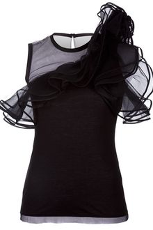 Valentino Ruffle Detail Top - Lyst