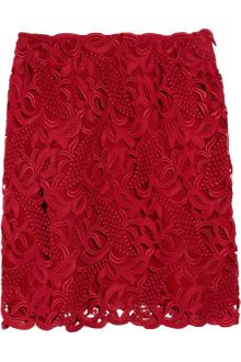 Valentino Macramé and Silk-organza Skirt - Lyst