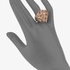Alexander Mcqueen Swarovski Crystal Accented Skull Barnacle Ring in Gold (rose) - Lyst