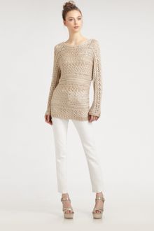 Alice + Olivia Patrick Pointelle Sweater - Lyst
