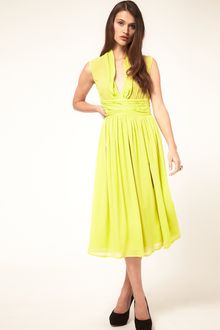 ASOS Collection Asos Midi Dress with Split Thigh - Lyst