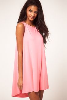 ASOS Collection Asos Mini Swing Dress with Dipped Hem - Lyst