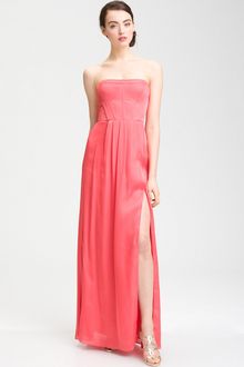 BCBGMAXAZRIA Seamed Strapless Gown - Lyst