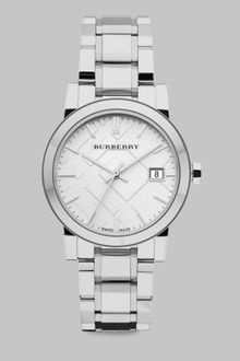 Burberry Check Stamped Stainless Steel Watch - Lyst