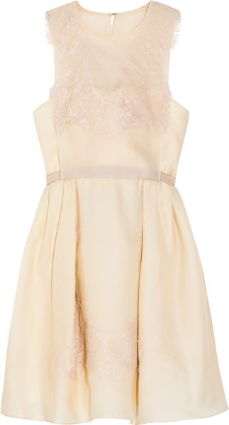 Carven Lace and Silk Organza-twill Dress - Lyst