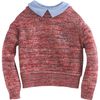 Carven Cropped Sweater in Red - Lyst