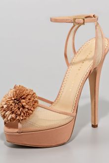 Charlotte Olympia Mesh Pom-pom Platform Sandal - Lyst