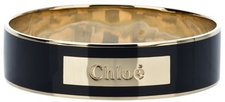 Chloé Holly Enameled Bangle in Gold - Lyst