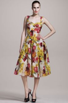 Dolce & Gabbana Onion-print Bustier Dress - Lyst