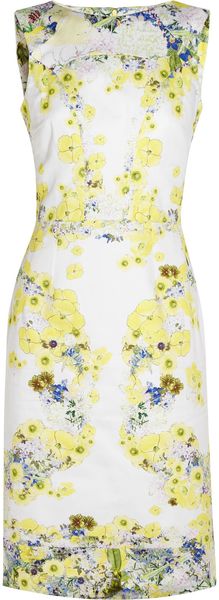 Erdem Marlena Floral-print Cotton-sateen Dress - Lyst