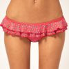 French Connection Frilled Bikini Pant With Ditzy Leaf Print in Red (technopinkmix) - Lyst