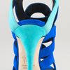 Giuseppe Zanotti Cutout Suede Sandals in Blue - Lyst