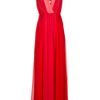 Halston Heritage Twotone Gown in Red - Lyst