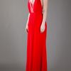 Halston Heritage Twotone Gown in Red - Lyst