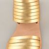 Loeffler Randall Heart Lr Sam Metallic Flat Sandals in Gold - Lyst