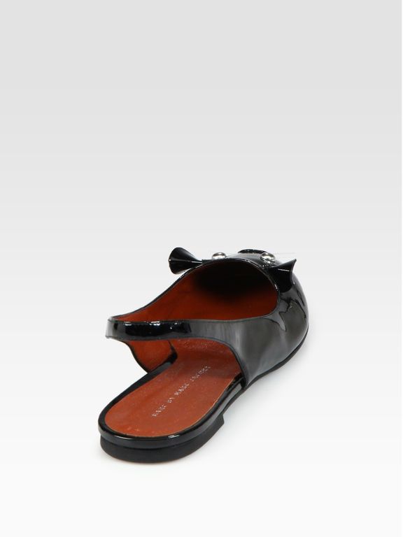 Marc By Marc Jacobs Patent Leather Slingback Mouse Ballet Flats in Black | . Marc By Marc Jacobs Patent Leather Slingback Mouse Ballet Flats in Black | .