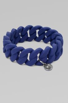 Marc By Marc Jacobs Rubber Wrapped Structural Chain Link Bangle Bracelet - Lyst