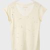 Mih Jeans The Scoop Neck Tee in Beige (primrose splatter) - Lyst