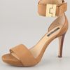 Rachel Zoe Stevie Ankle Band Sandals in Brown (natural) - Lyst