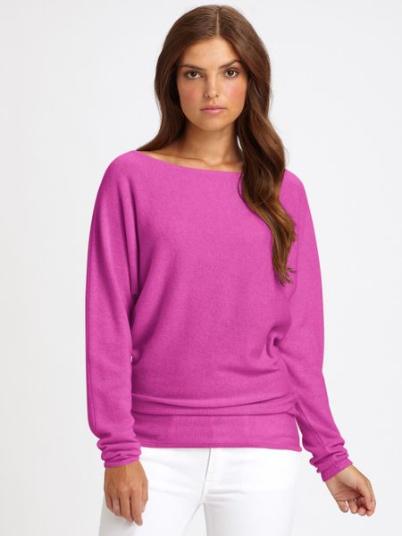 Ralph Lauren Blue Label Cashmere Batwing Sweater in Pink (hibiscus) - Lyst