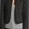 Theory Ladonia Tweed with Leather Piping Blazer in Black/white in Gray (black & white) - Lyst