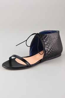 Tibi Stella Flat Sandals - Lyst
