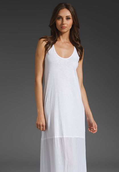 Velvet By Graham & Spencer Kinnar Cotton Slub Maxi Dress in White | Lyst