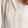 Winter Kate Lakshmi Oversized Sheer Silk Blouse in Gray (seedpearl) - Lyst