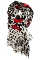 Yves Saint Laurent Poppy Print Scarf
