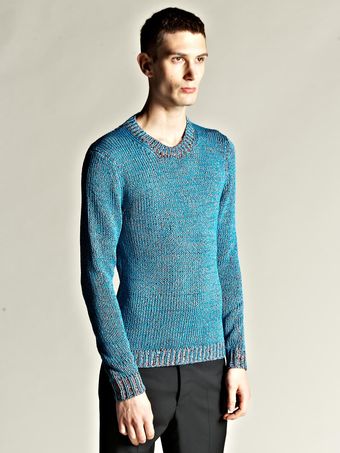 Jil Sander Mens Multi Yarn Long Sleeve Sweater - Lyst
