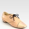 Nicholas Kirkwood Leather, Suede & Snakeskin Oxfords in Gold - Lyst